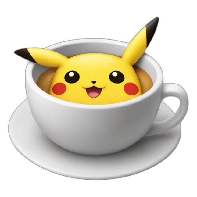 Pikachu-bois-du-lait-dans-une-tasse sticker