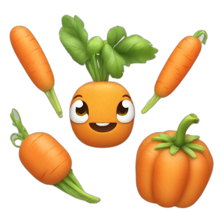 Stitch qui mange des carottes sticker