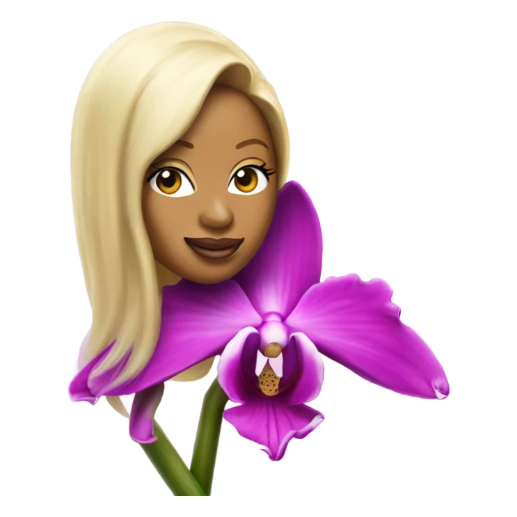 Nicki Minaj on an orchid  sticker