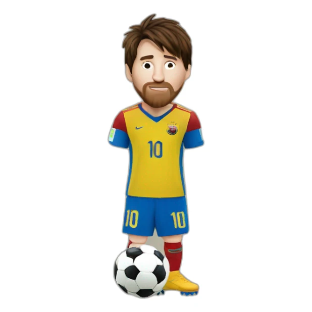 Lionel messi kissing the world cup sticker