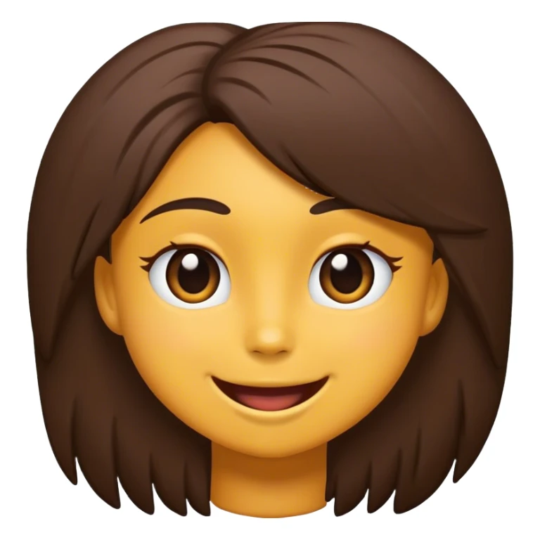 Chica pelo marrón oscuro feliz sticker