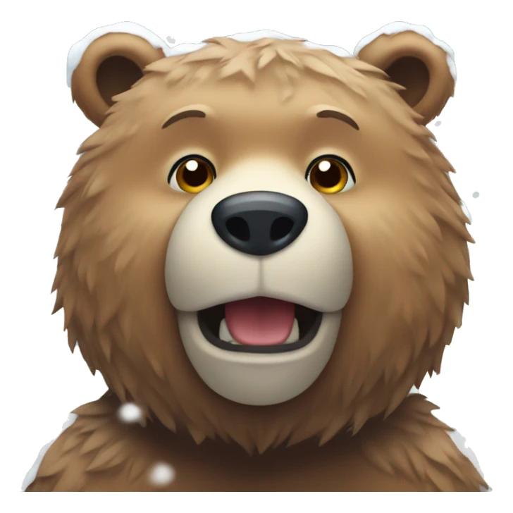 Bear in snow sticker