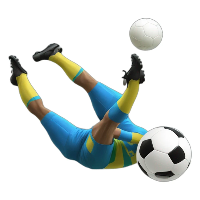 Bicycle kick football sticker