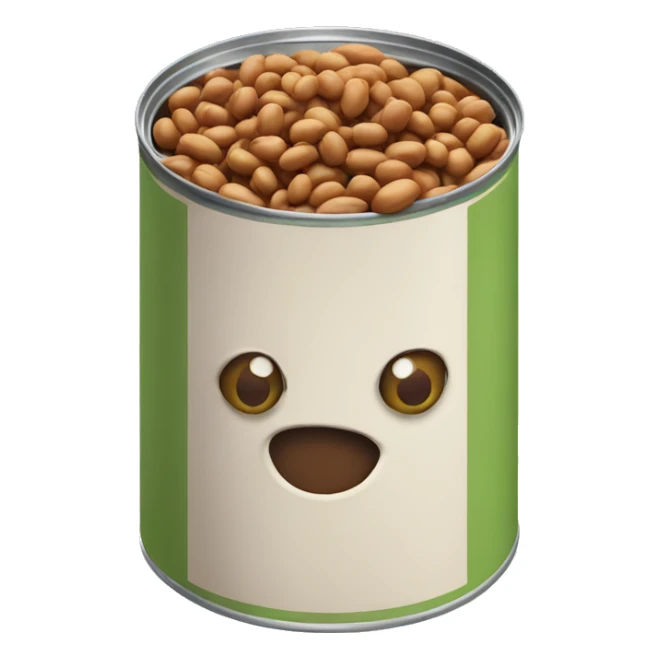 can with beans sticker