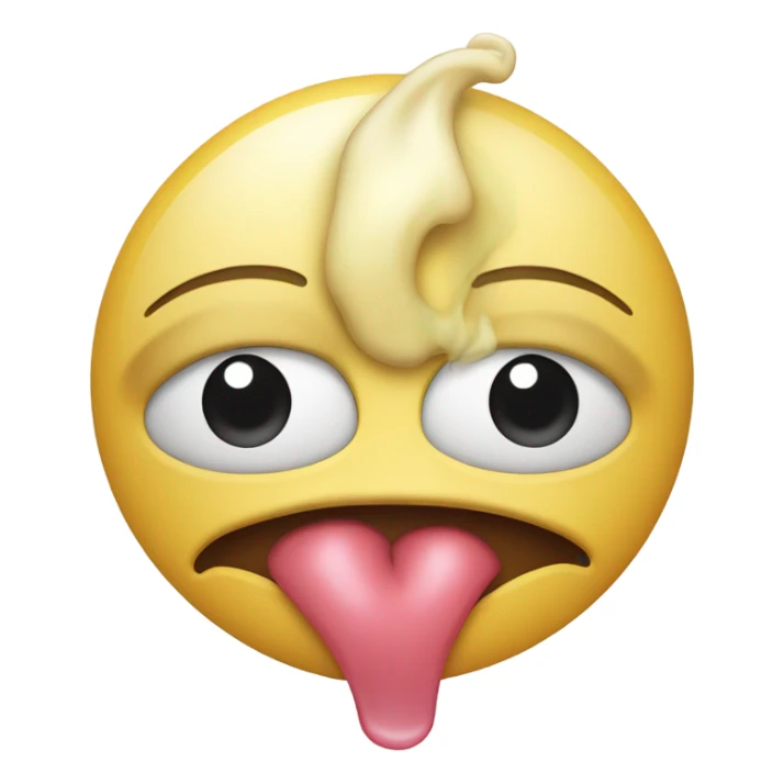 Heart eyes with puking mouth sticker