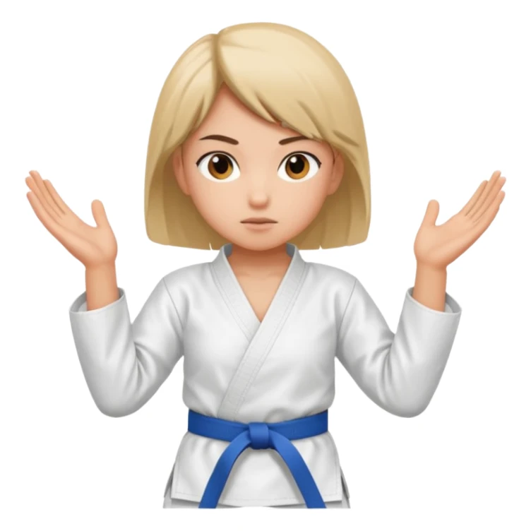 karate kid, girl,  sticker