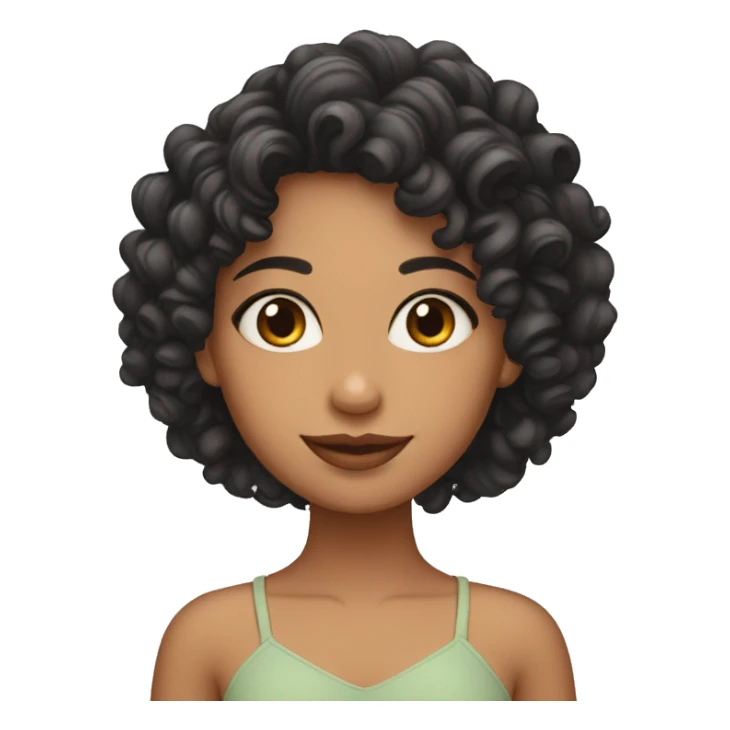 Curly Morena girl sticker