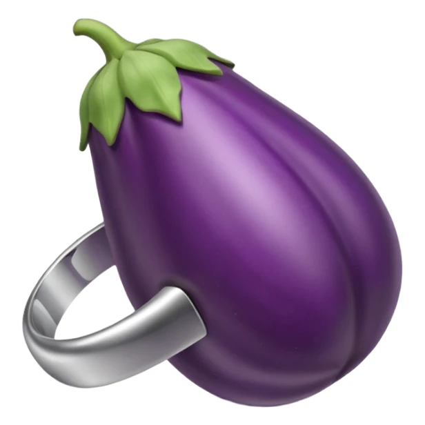 eggplant with signet ring around it sticker