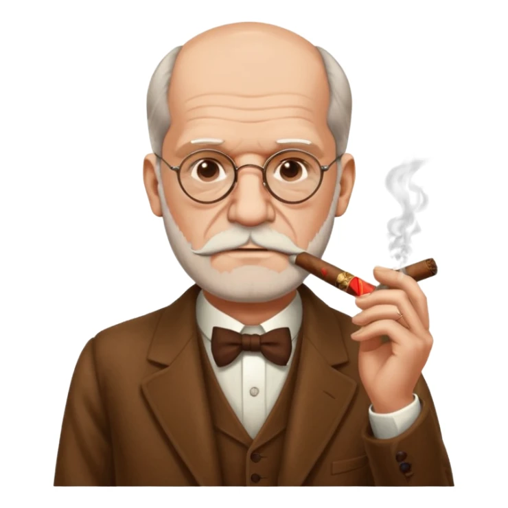 freud fumando un abano sticker