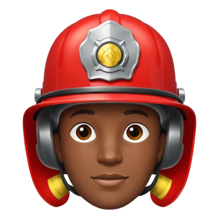 helmet fireman in unfiorm sticker