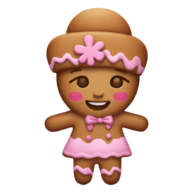 Pink gingerbread girl sticker