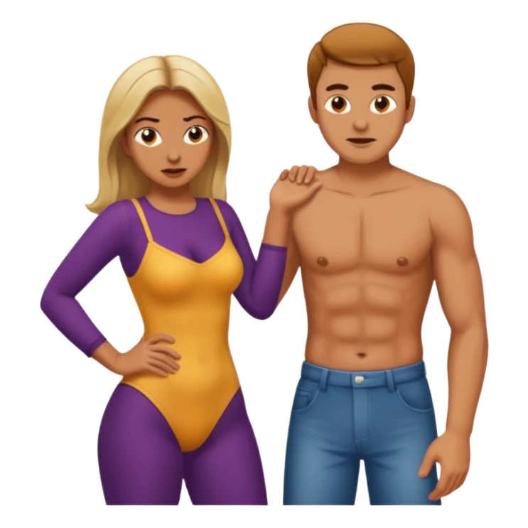 Woman Spanking man sticker