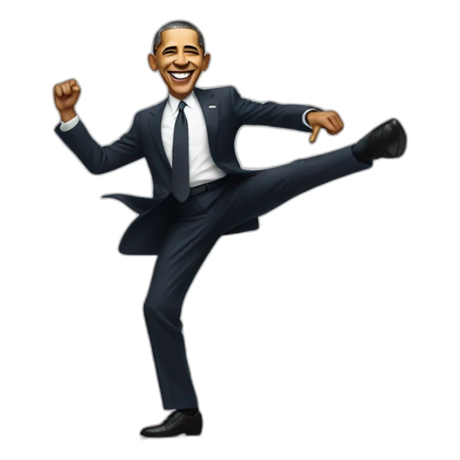 Barack Obama qui danse sticker