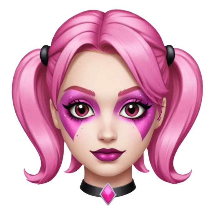 Glitter pink Harley Quinn sticker