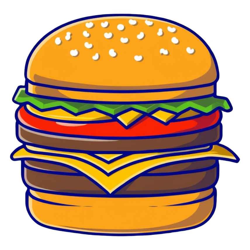 fancy gold-plated burger with gold leaf sticker