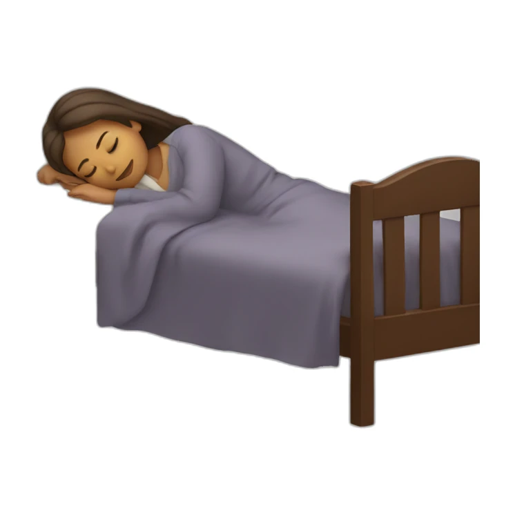 a woman sleeping in a bed sticker