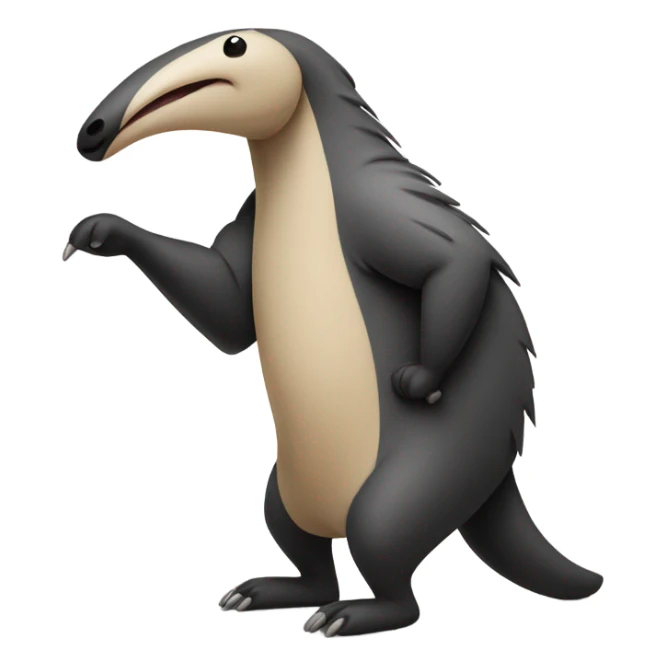 anteater shows middle finger sticker