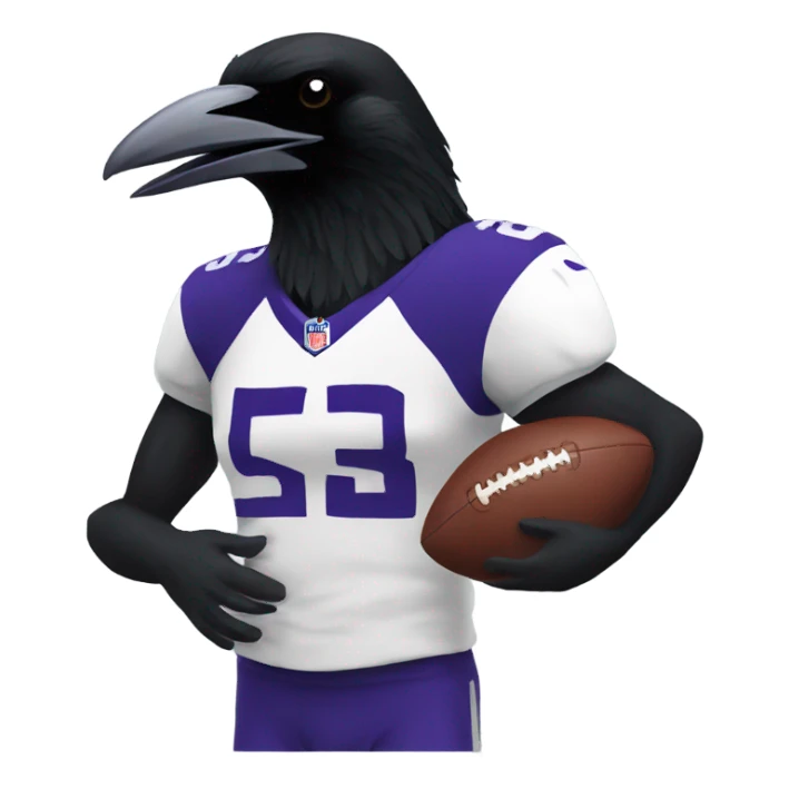 Raven with football  sticker
