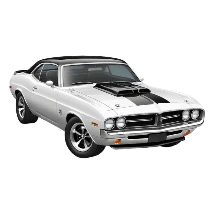 Black and white old school muscle car  sticker