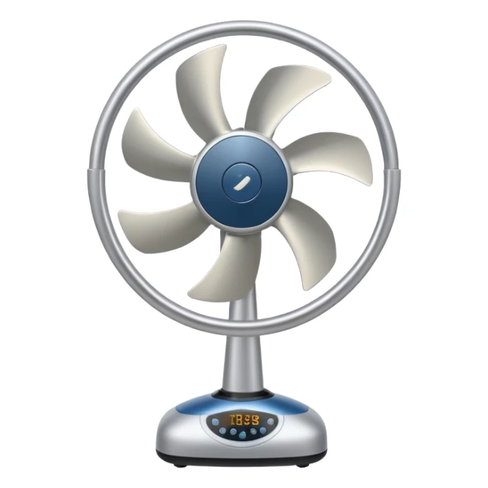 standing electric fan, simple and clear sticker
