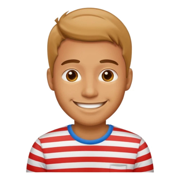 stripped shirt wearing man sticker