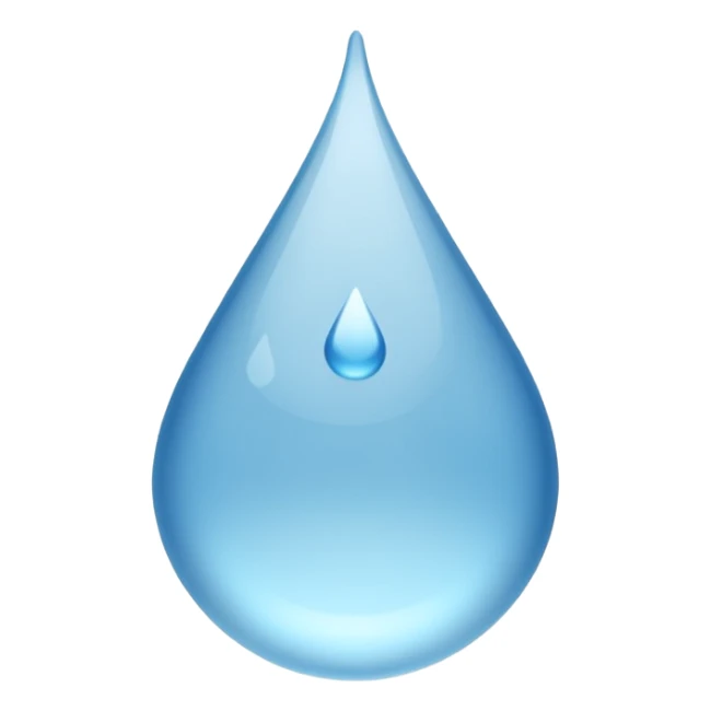 Gota de agua color blanco sticker