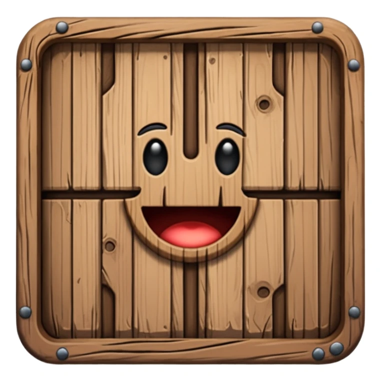 Wooden trap door (no face) sticker