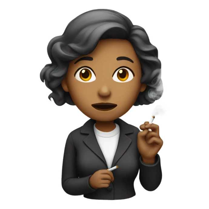 Smoking woman sticker