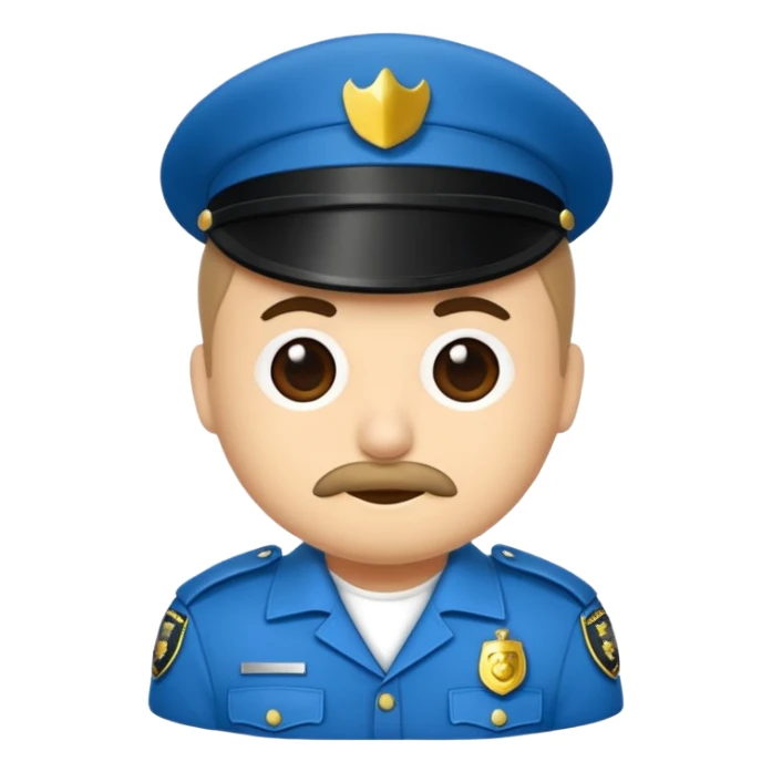 Polis üniforması giyen köpek sticker