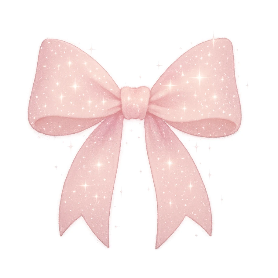 sparkling girly bow, soft and dreamy sticker