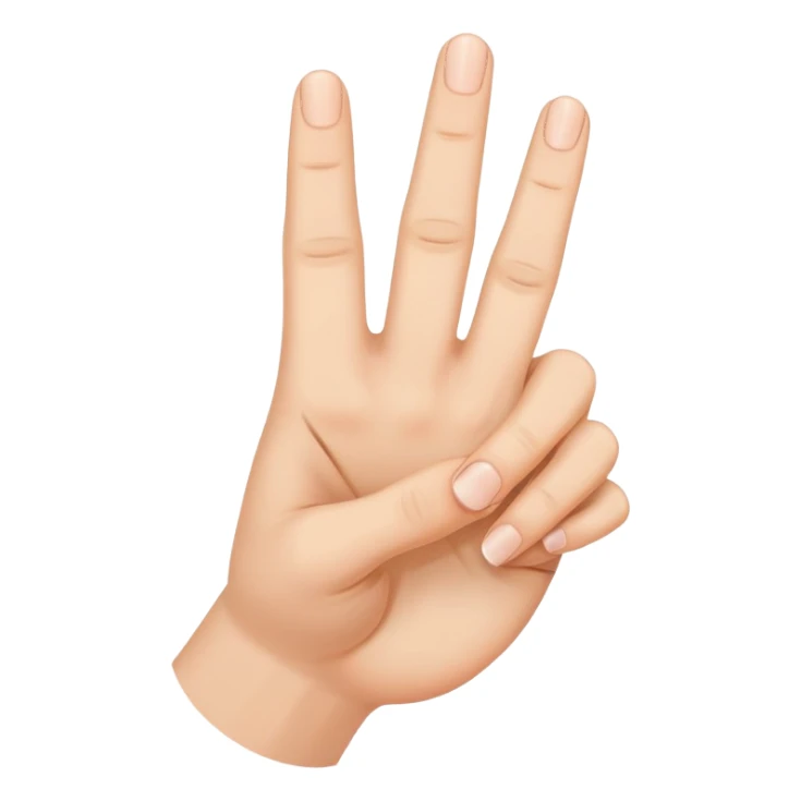 Hand with flat fingers, middle finger is bent sticker