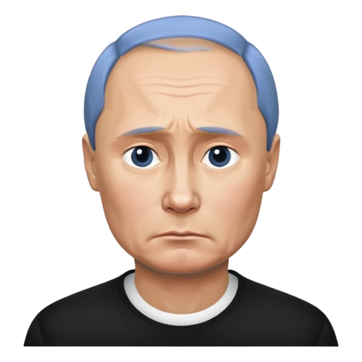 sad face of putin sticker