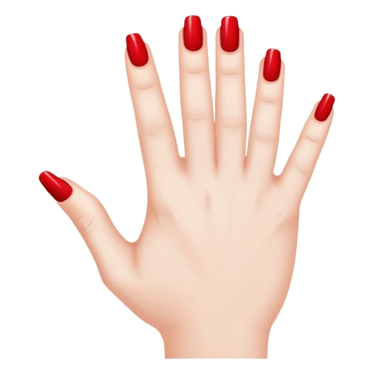 Fingers with red nail polish  sticker