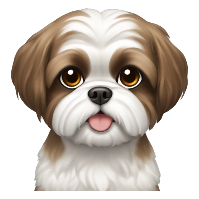 shihtzu with short brown hair sticker