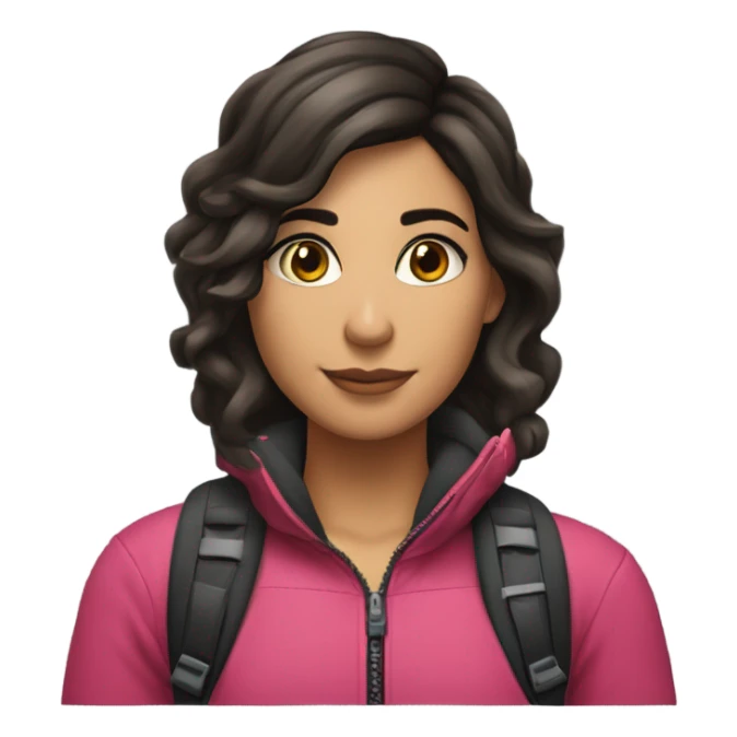 Chica morena ski cabello lacio corto  sticker