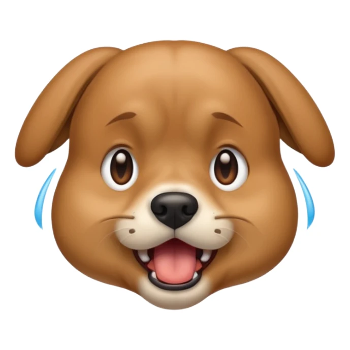 animal crying with shout, full dogy sticker