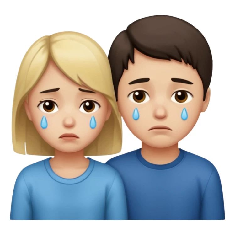 boy and girl heart break sticker