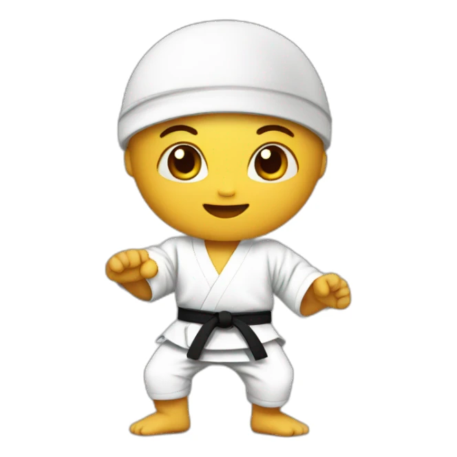un bebe qui fait du karate sticker