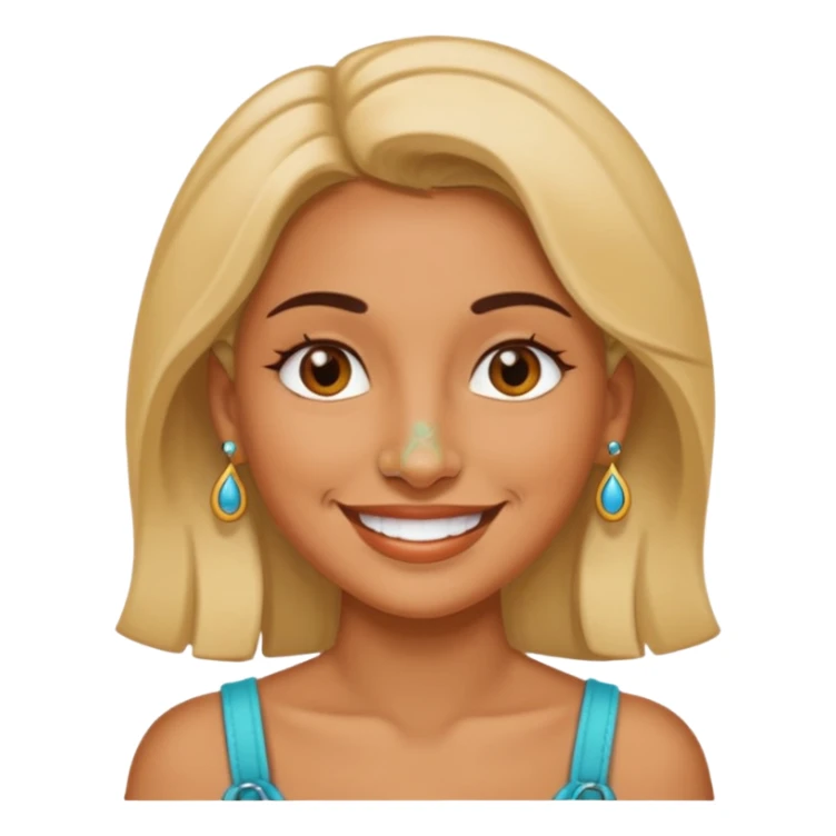 Woman with nose pin. sticker