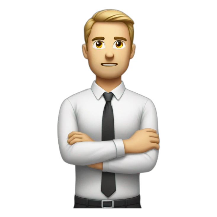 man-hr-manager-crossed-arms-angry-profile-in-profile-image sticker