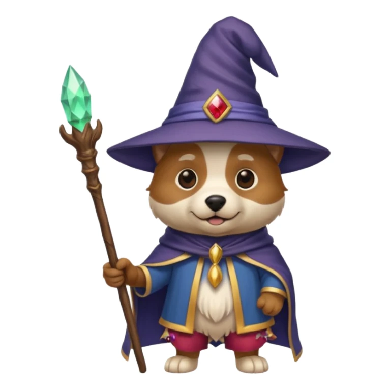 Dog wizard sticker