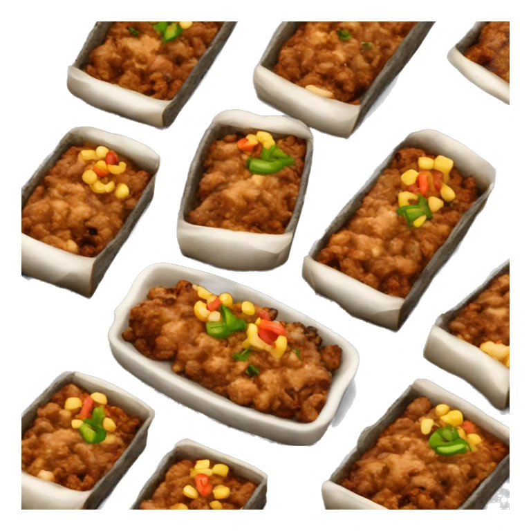 Sizzling sisig on an oblong sizzling plate sticker