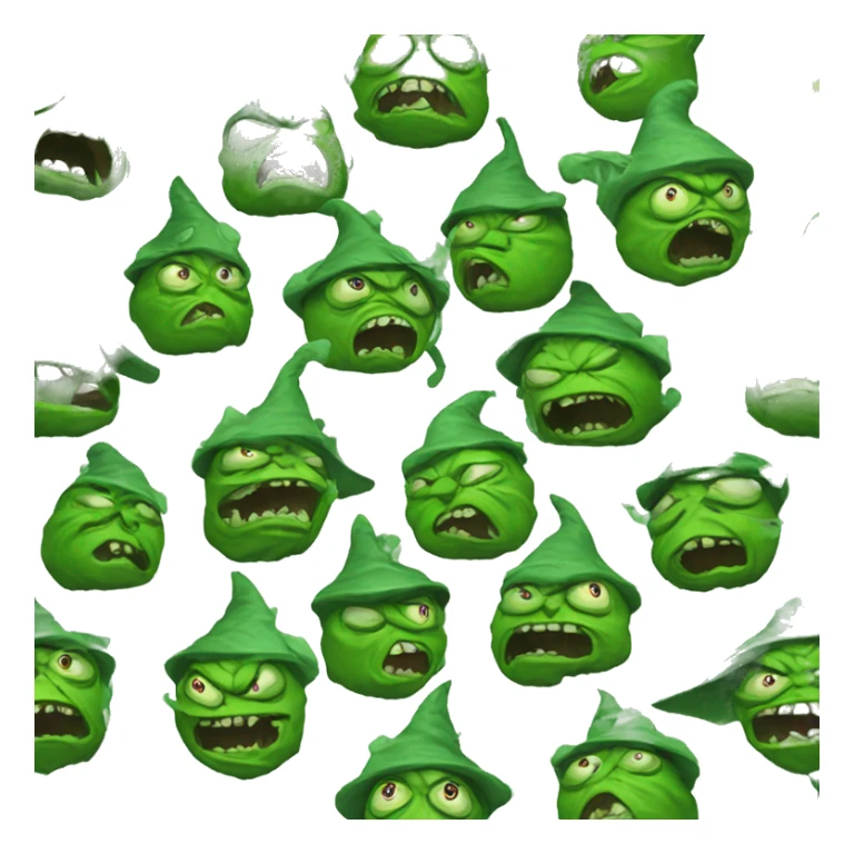 angry green witch from Dungeons & Dragons super realistic sticker