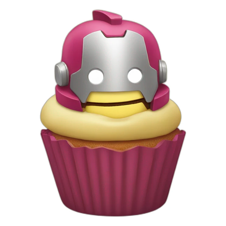 Happy cupcake with Ironman  sticker