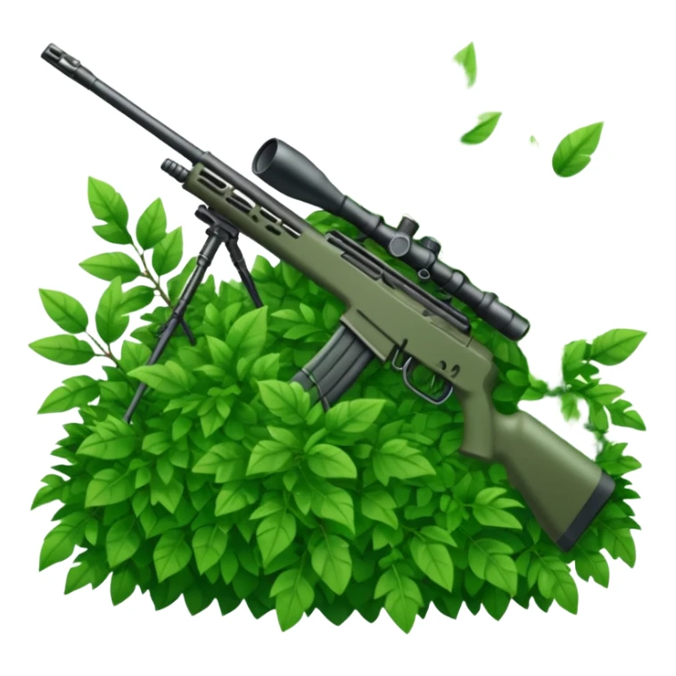 long sniper in a big bush sticker