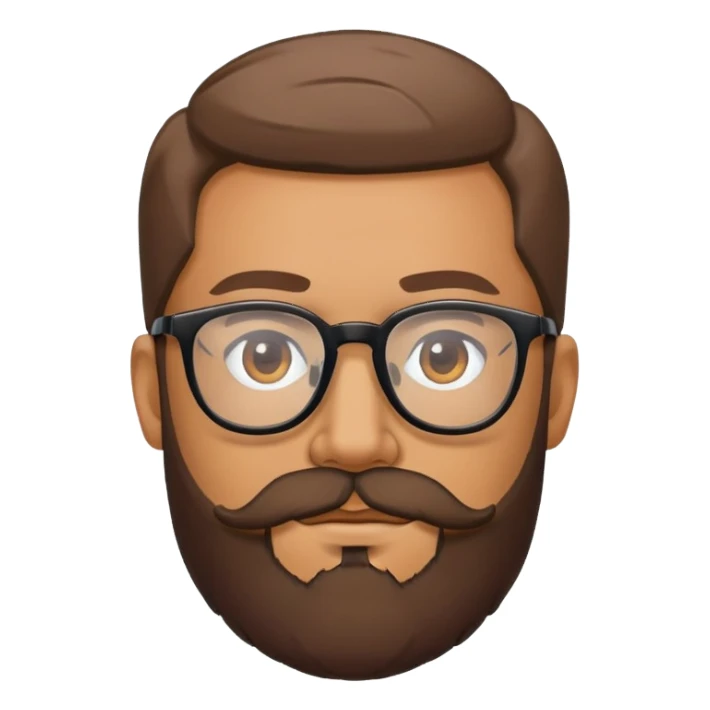 Hombre con barba y lentes sticker