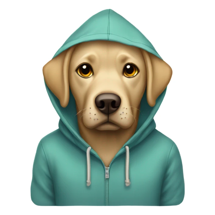 Labrador in hoodie sticker