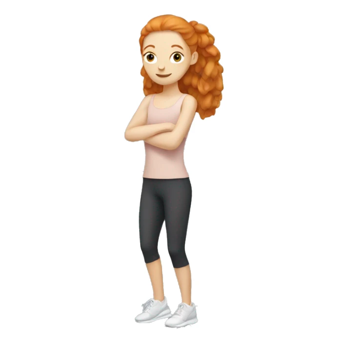Ginger pilates girl full body  sticker