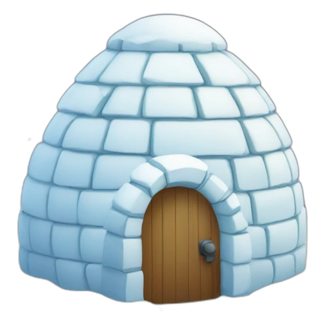 igloo with thank you sign on top sticker