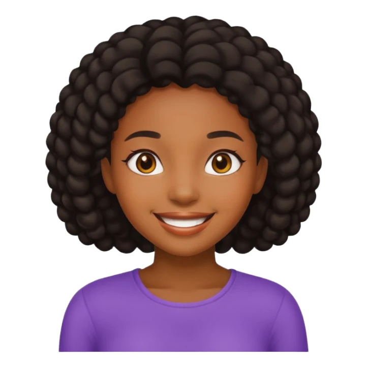 Black girl happy sticker